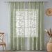 Rose Sheer Curtains With Rod Pocket – Elegant Lace Drapes For Living Room & Bedroom (Green/White/Pink, 52x63/84/96 Inch, 80% Polyester, Set Of 2)_voghion.com