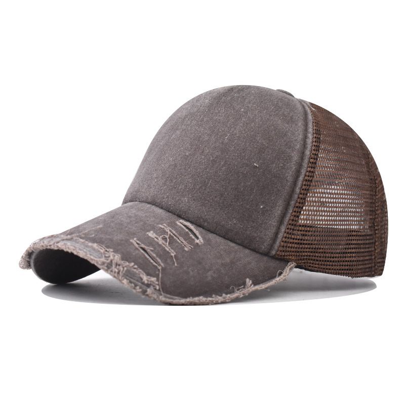 Wäsche Koteng 12 Faarf Perforéierte Baseball Cap, gewascht fir al Liichtplack Entebiller Cap ze maachen_voghion.com