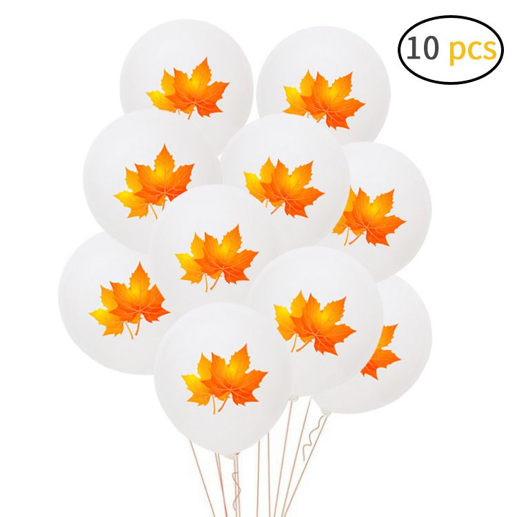Thanksgiving Party Decorations - 30-Pack Latex Balloons Set (Turkey, Pumpkin, Maple Leaf) For Festive Home & Event Decor_voghion.com