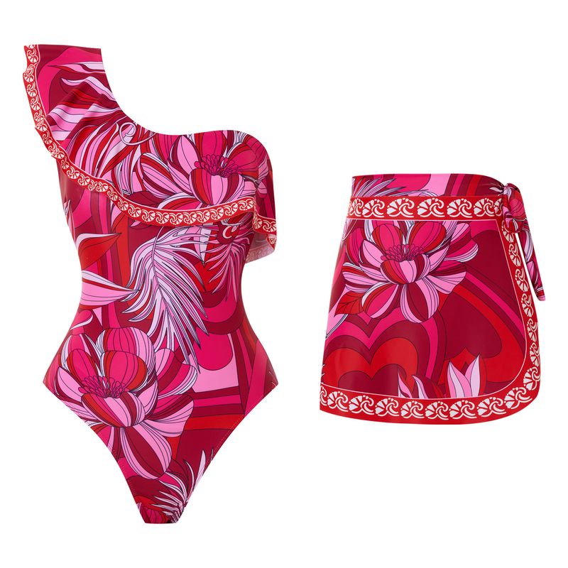Maillot de bain une pièce sexy à volants pour femme, nouvelle mode, jupe courte en mousseline, maillot de bain deux pièces_voghion.com