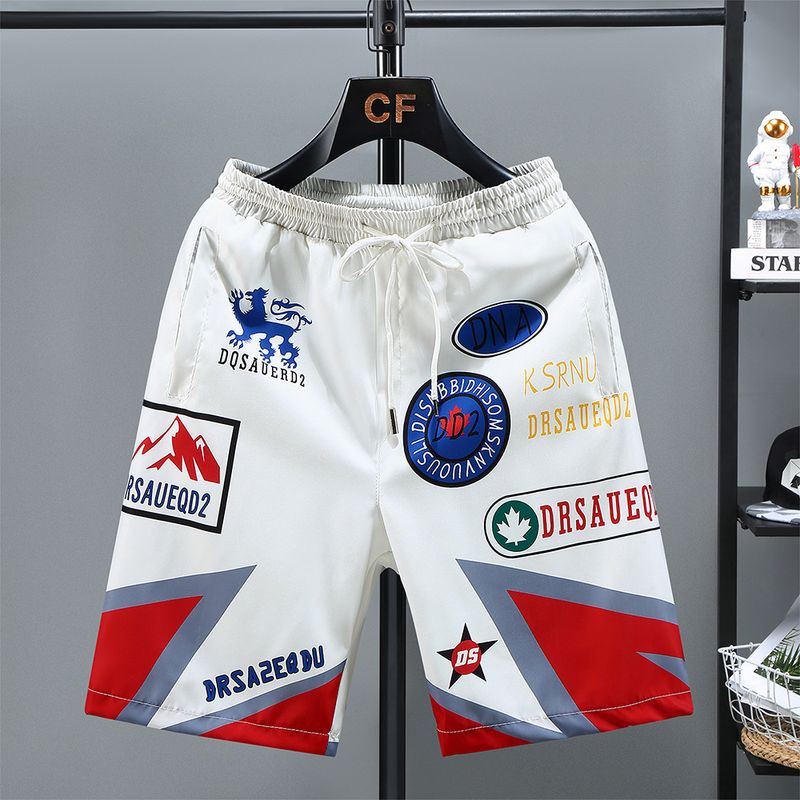 Herrenbekleidung Fünf-Punkt-Hosen Herren Sommer-Shorts Eisseide schnelltrocknende Studenten All-Match-Fünf-Punkt-Hosen Strandhosen große Hosen Sporthosen Flut_voghion.com