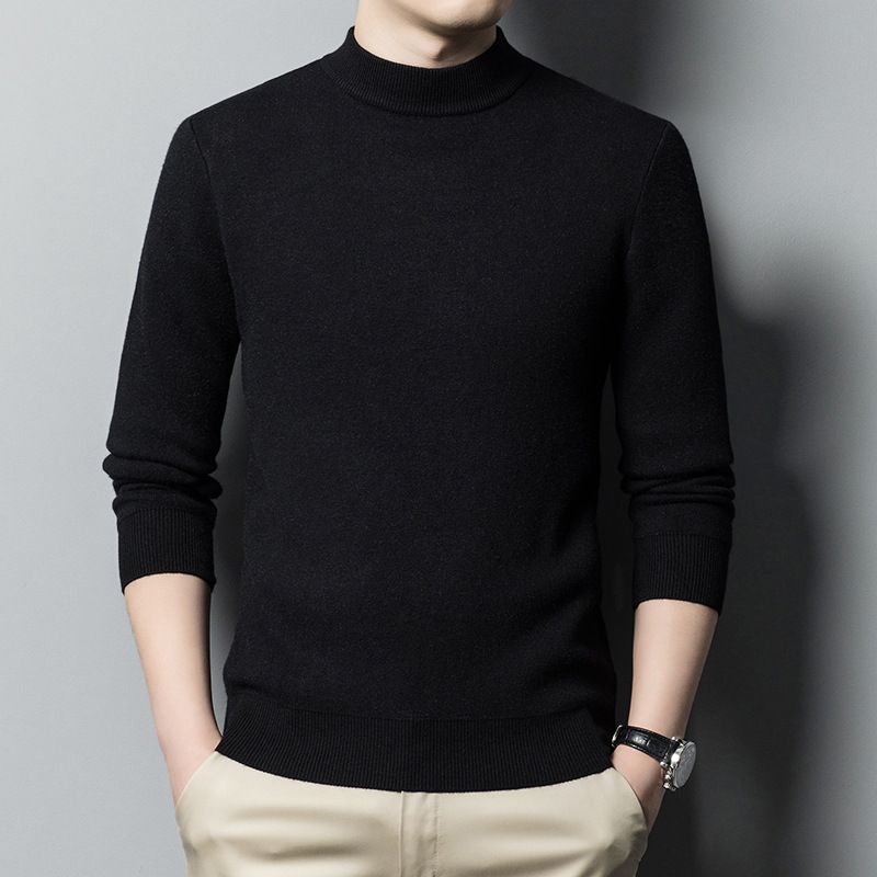 Autunno e inverno da uomo nuovo maglione spesso boutique da uomo che tocca il fondo camicia da uomo maglione lavorato a maglia casual consegna in fabbrica di abbigliamento da uomo_voghion.com