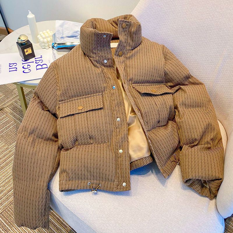 Women's Clothing Winter down cotton coat short Korean version thickened cotton coat high end casual cotton jacket small person loose coat trendy_voghion.com