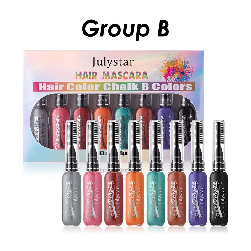 Hair Color Hair Salon Disposable Colorful Hair Dye Comb 8 Sets Of Highlights Easy To Color Double Headed Hair Dye_voghion.com