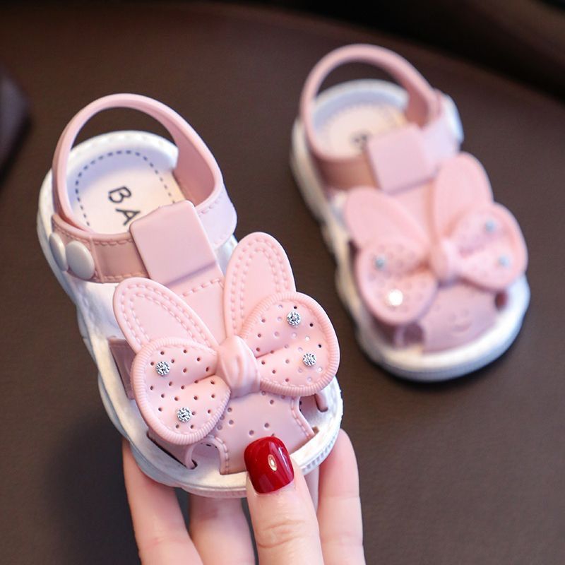 Mamm & Kanner Summer 0-1-3 Joer al 2 Puppelchen Meedercher mëll ënnen breathable Kleederschaf Puppelchen Meedchen rutschlos Strandschong Puppelcher Sandalen_voghion.com