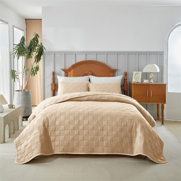 Modernes, einfarbiges Bettbezug-Set – 3-teilige Bettwäsche aus gebürsteter Mikrofaser (OEKO-TEX®-zertifiziert, knitterfrei) für den Hotel- und Heimgebrauch_voghion.com