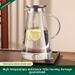 Set di tazze e caraffe per acqua fredda in vetro per uso domestico, resistenti alle alte temperature e di grande capacità_voghion.com