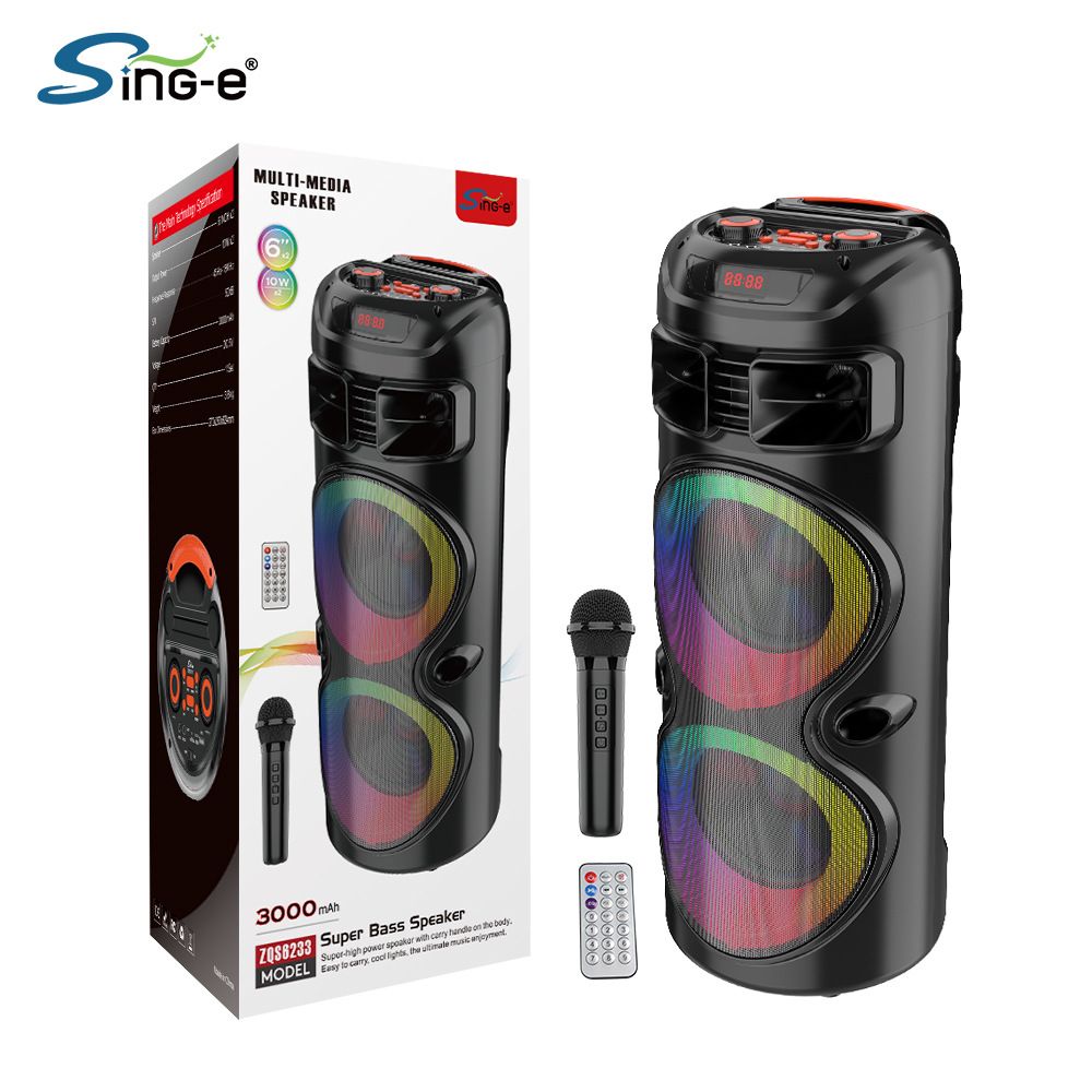 ZQS6233 Nagy teljesítményű, padlótól mennyezetig érő audio Square Dance promóciós műsorszóró hordozható Bluetooth kártya nagyméretű hangszóró_voghion.com