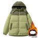 Cappotto imbottito in cotone a coste da uomo, cappello rimovibile in tinta unita, giacca imbottita in cotone da uomo_voghion.com