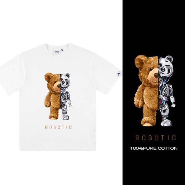 Camicia da uomo con peplo in cotone, abbigliamento casual a mezza manica_voghion.com