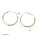 Set Exaggerated Large Stainless Steel Geometric Metal Hoop Earrings_voghion.com