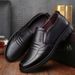 Mocassins à enfiler pour hommes, chaussures décontractées, tendance, britanniques, polyvalentes, en cuir, pour papa, nouvelle collection été 2025_voghion.com