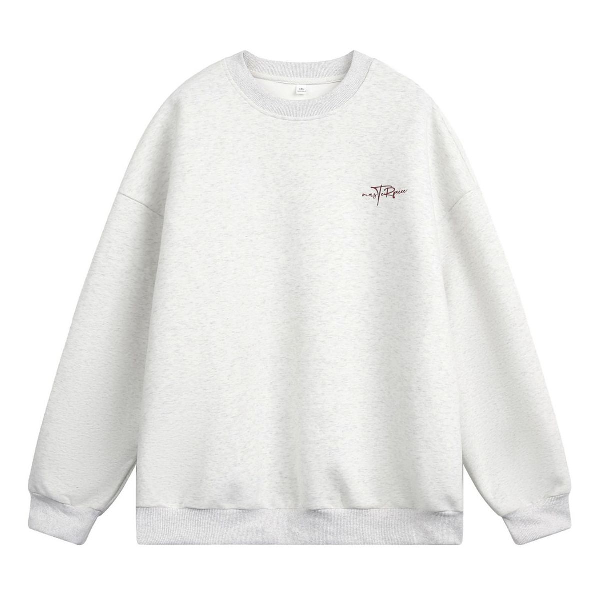 Streetwear-Sweatshirt mit Rundhalsausschnitt und kontrastierendem Buchstabendruck – Schwerer Pullover mit entspannter Passform (M–XXL, 52 % Baumwolle/48 % Polyester, Alternative zum T-Shirt mit Grafik)_voghion.com
