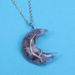 Collana in resina con albero della vita - Ciondolo a forma di luna con ghiaia di cristallo colorato per protezione spirituale e buona fortuna_voghion.com
