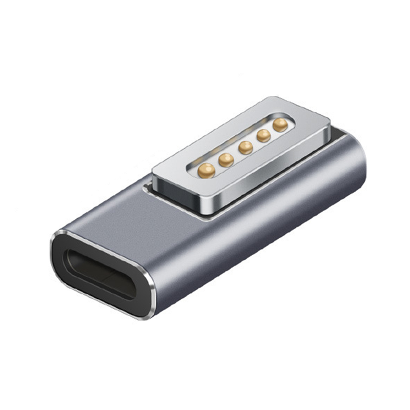 Farfi Adapter Konverter PD Quick Charge Aluminium Legierung Typ-C zu Mag-sicher 1/2 Magnetische Lade Anschluss für Buch_voghion.com