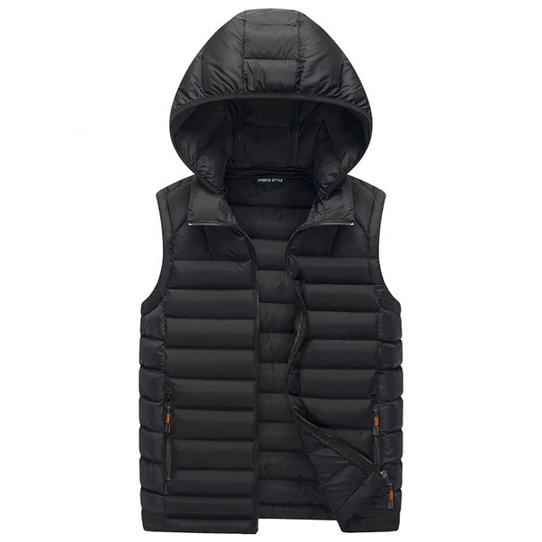 Férfi kapucnis, steppelt kabát, mellény, téli, férfi steppelt kabát, állógallér, ujjatlan, csatos, lezser, meleg kabát_voghion.com