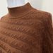 Wool Knitted Long Sleeve Women's Plus Size Round Neck Pullover Sweater Top Base Shirt Custom Made_voghion.com