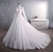 Women's Clothing Stand collar wedding dress long sleeve slimming fashion big train big size_voghion.com