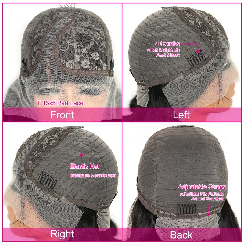 T1B99J Raka Lace Peruker Ombrefärgade Transparenta Lace Frontal Peruker av Äkta Hår För Kvinnor Förplockade Remy Hår_voghion.com