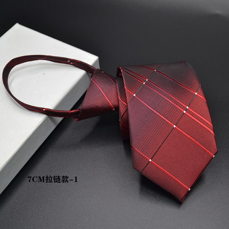 Free Shipping In Stock Wholesale 7cm Casual Style High-End Easy-Pull High-Quality Zipper Tie For Men And Women_voghion.com