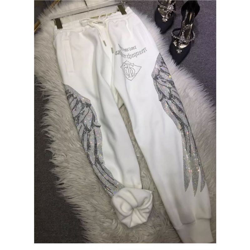 Kadın kışlık kadife dolgulu ağır sanayi spor pantolonu, ince kanatlı spor casual pantolon._voghion.com