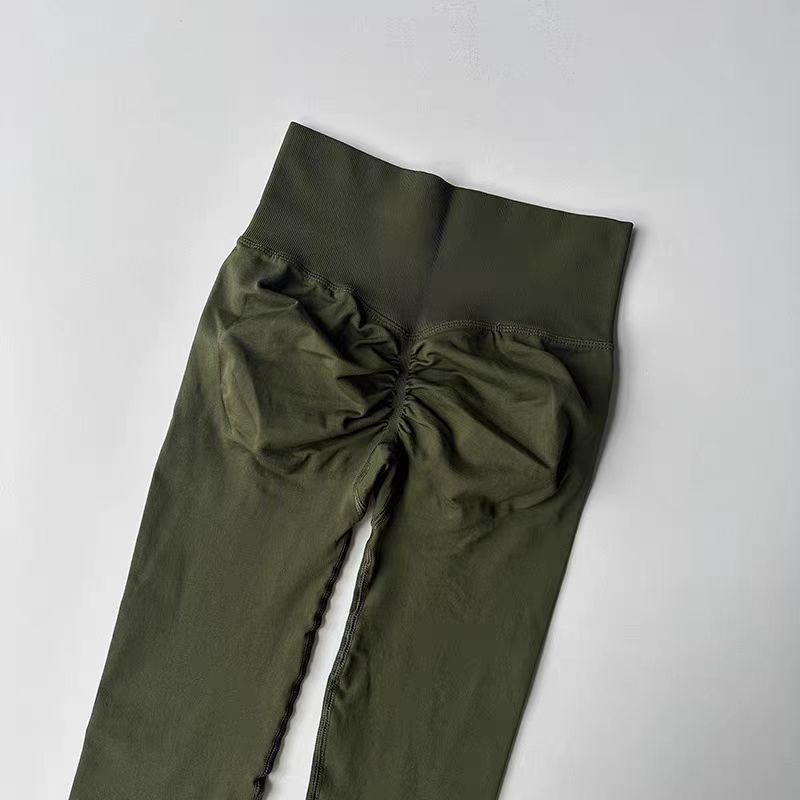 Leggings de sport push-up taille haute sans couture pour femmes, pantalons de yoga de course à pied Fiess, leggings de gymnastique hautement élastiques_voghion.com