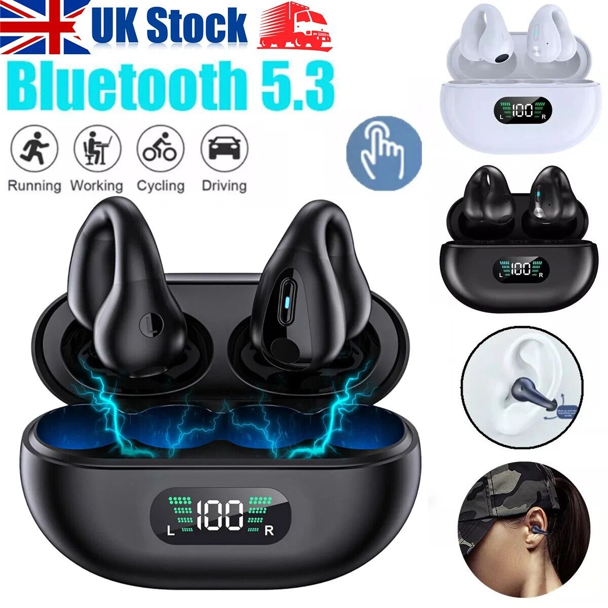 TWS True Wireless Noise Cancelling Ohrhörer für iPhone Samsung BRANDNEU_voghion.com