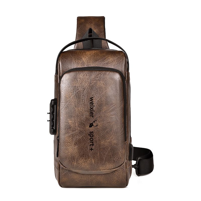 Borsa a tracolla a tracolla casual retrò Borsa a tracolla antifurto da uomo di grande capacità Borsa a tracolla con ricarica USB Borsa a tracolla da uomo_voghion.com