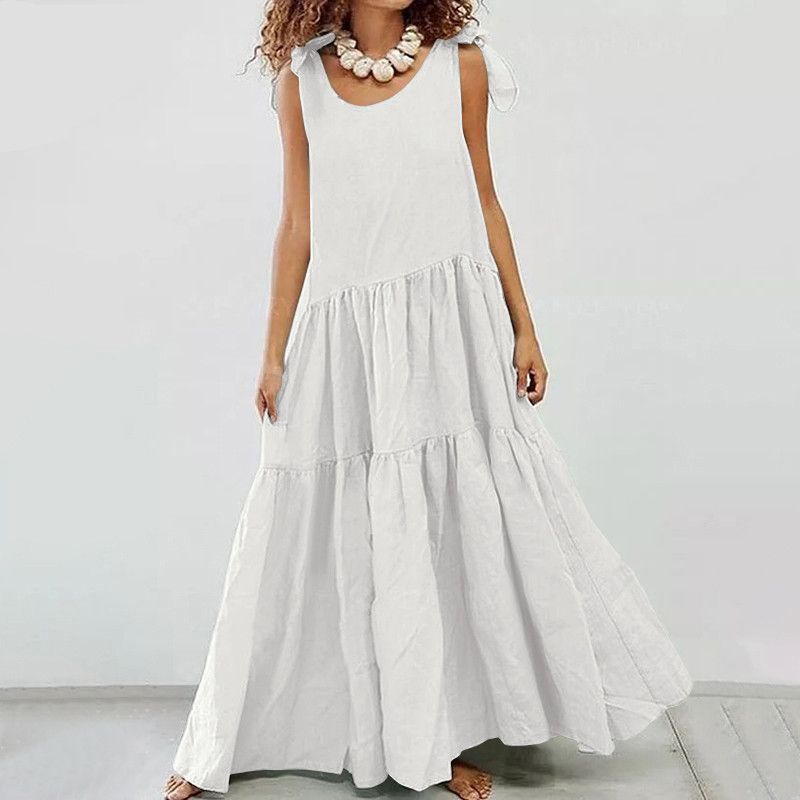 Women's Strap Bohemian Dress Casual Long Dress _voghion.com