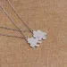 Collana girocollo con ciondolo a forma di puzzle geometrico, ideale per le migliori amiche, da donna, con catena a maglie in argento, idea regalo per BFF._voghion.com
