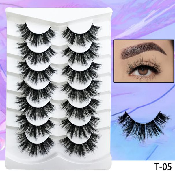 European and American new products 7 pairs of false eyelashes natural thick   mink eyelashes eye end lengthening eyelashes wholesale_voghion.com