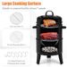 3-in-1 Charcoal BBQ Grill Cambo with Built-in Thermometer_voghion.com
