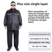 Adult Reflective Plus Size Raincoat And Rain Pants Set Double Layer Cycling Extra Large Split Type Oversized_voghion.com