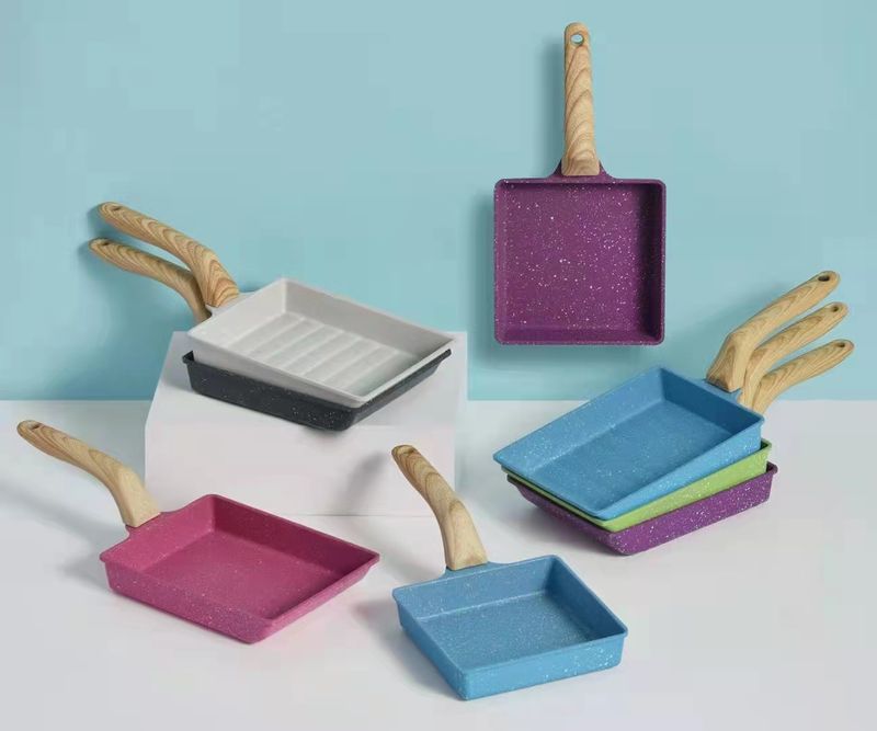 Japanese Maifan Shiyuzi cooking pot, frying non stick small square fried egg roll pan, induction cooker, universal_voghion.com