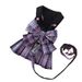 Ensemble robe à carreaux pour chien, nœud papillon, laisse, tenue d'été pour lapin, chat, vêtements de dressage et de promenade par PawParty Store_voghion.com