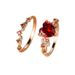Anello rosso con intarsio in zircone, alla moda e semplice,_voghion.com