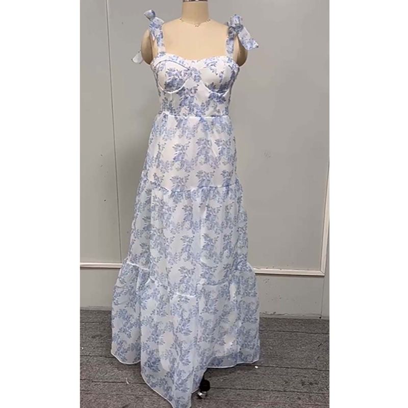 Modisches, feenhaftes Abendkleid aus Organza für Damen mit langem Temperament_voghion.com