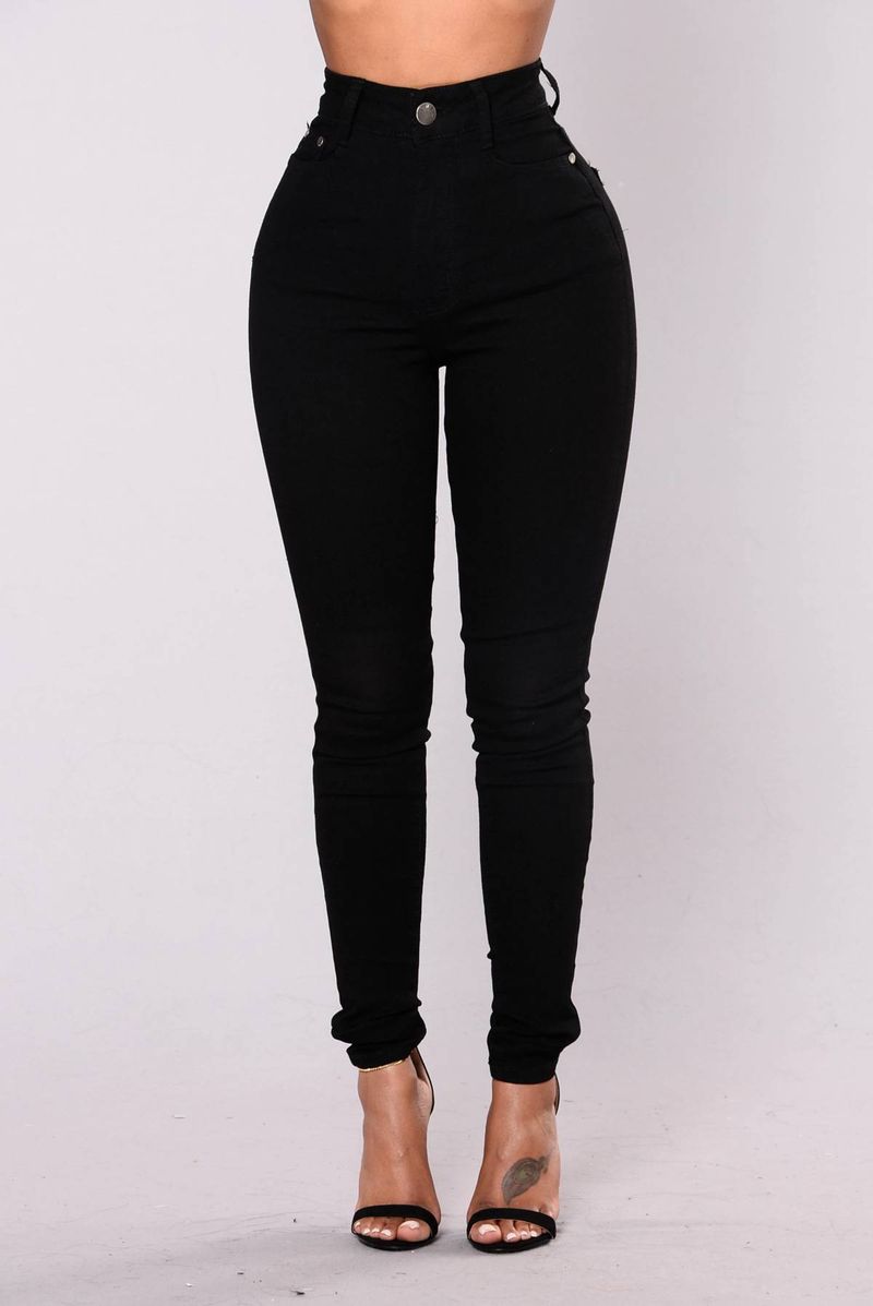 Damen Kleeder Héich Taille Split Straight Jeans Been Straight Jeans_voghion.com