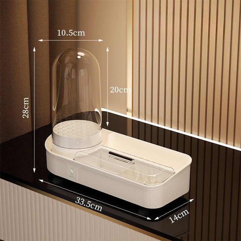 Organizador familiar de cosméticos, caja de almacenamiento para productos de cuidado de la piel, brochas de maquillaje, secado rápido, gran capacidad, resistente al polvo._voghion.com