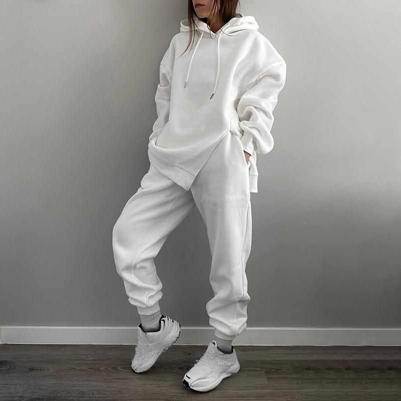 Vêtements pour femmes, pantalons de survêtement amples à taille élastique, couleur unie, leggings de personnalité, pantalons décontractés_voghion.com