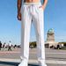 Men’s Straight-Leg Twill Casual Pants – Lightweight Polyester, Drawstring Waist (8 Colors, S-XXXL)_voghion.com