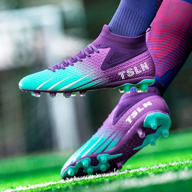 Fotbollsskor för ungdomar Högkvalitativa konstgrässtrumpor utomhus Herr långa naglar Sport Fotbollsskor Stor storlek_voghion.com