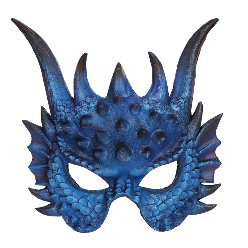 Disfraz de Halloween con alas de dragón, accesorios de cosplay, búhos, hombres y mujeres que interpretan a animales demoníacos, media cara_voghion.com