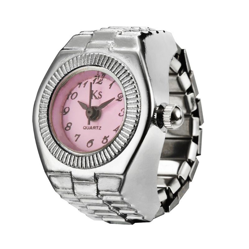 Orologio da polso unisex con cinturino elastico al quarzo semplice, per coppia e personalità, stile alla moda, anelli squisiti_voghion.com