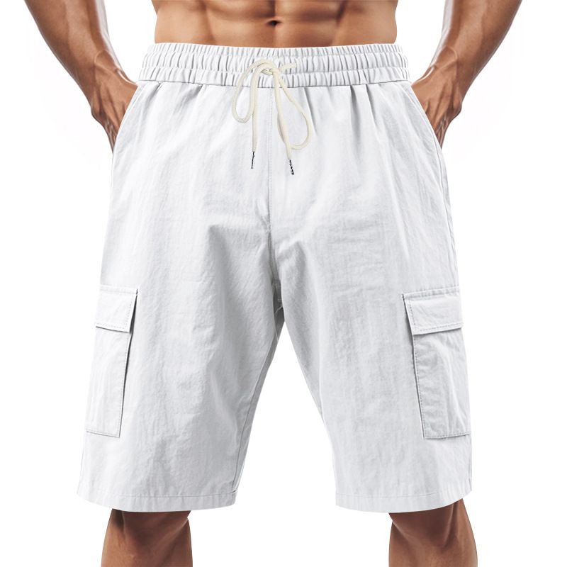 Vêtements d'été pour hommes, confortables, respirants, amples, poches multiples, coupe ample, jogging, décontractés, pour la plage_voghion.com