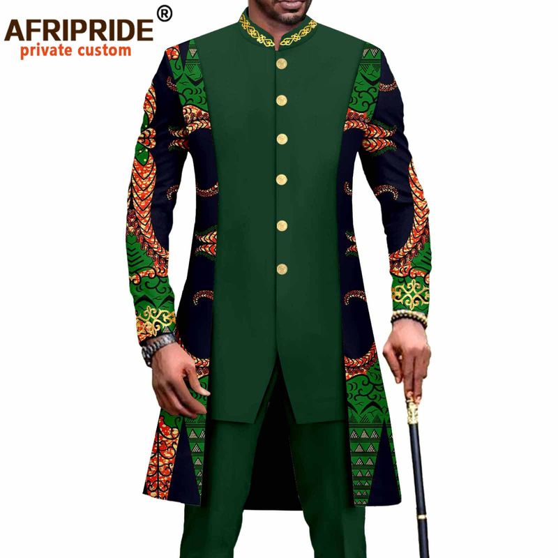 Men's clothing African men slim two piece set_voghion.com