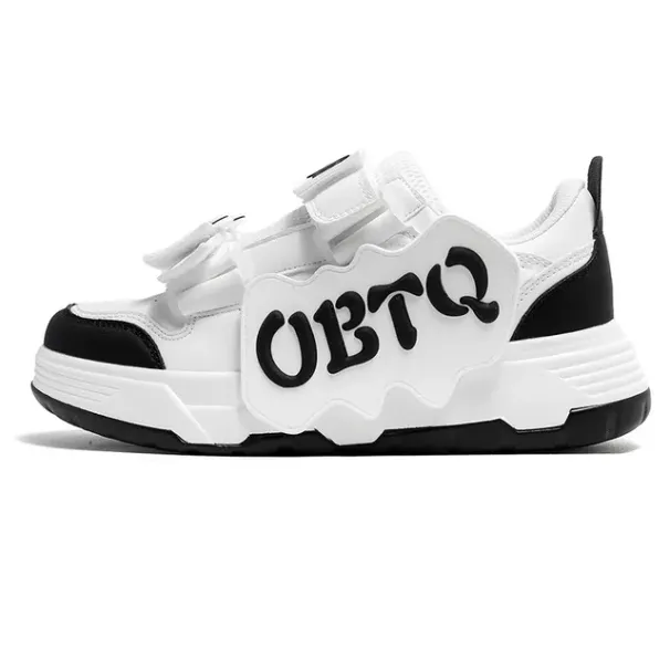 Scarpe basse con punta rotonda spessa e assorbimento degli urti, comode, spesso casual, retrò, alla moda, versatili e alla moda._voghion.com