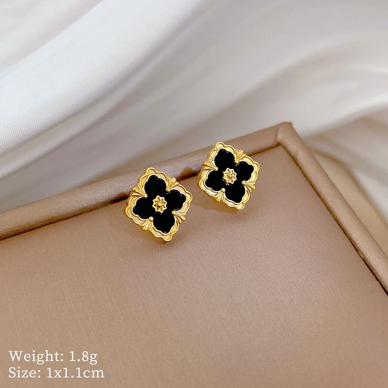 Body Steel] [Full Shell Four Leaf Flower Light Luxury Necklace For Female Internet Celebrities, Versatile Collarbone [Full Steel] Celebrities,_voghion.com