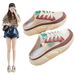 Thick Sole Closed-Toe Half Summer New Korean Style Color-Block Mesh Backless Slippers For Women_voghion.com