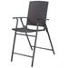 Set of 4 Folding Rattan Bar Chairs with Footrests and Armrests for Outdoors and Indoors_voghion.com
